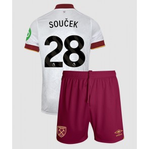 West Ham United Tomas Soucek #28 Dětské Alternativní dres komplet 2024-25 Krátký Rukáv (+ trenýrky)